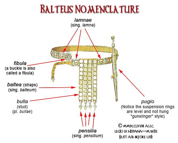 Roman Soldier's Belt Nomenclature